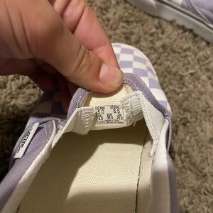 purple checkered vans!